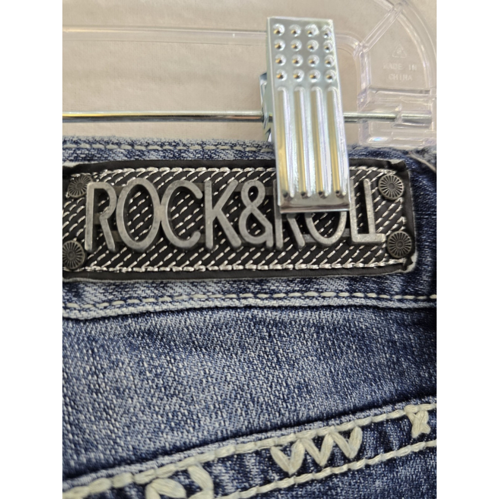 Rock And Roll Cowgirl Boyfriend Denim Jeans. Cot/span. Ladies Size 30x32 - Picture 9 of 14